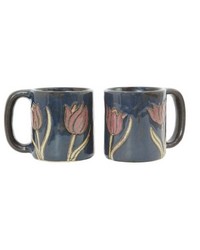 Tulip Flower Stoneware Mug by   