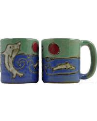 Dolphins Round Stoneware Mug by   