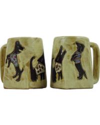 Dogs Square Stoneware Mug by   
