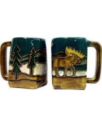 Moose Square Stoneware Mug by   