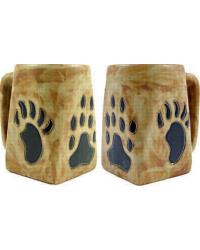 Bear Wolf Paws Square Stoneware Mug by   