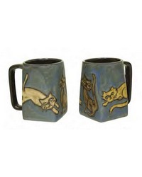 Playful Cats Stoneware Mug by   