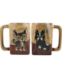 Puppies Square Stoneware Mug by   