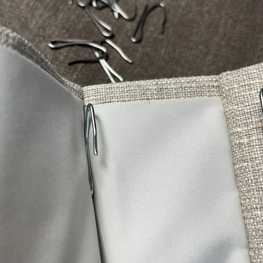 drapery pin shown in back of curtain