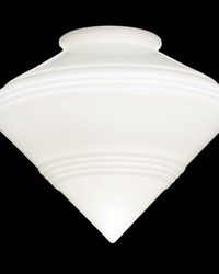 9in W Revival Schoolhouse Deco Cone 4in  Neck Shade 101433 by   