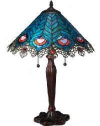 Peacock Feather Lace Table Lamp 138775 by   