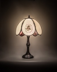 22in H Roses Hand Painted Table Lamp 68597 by   