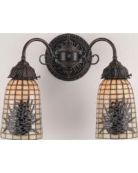 Pine Barons 2 Lt Wall Sconce 74048 by   