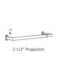 Single Lock-Seam Curtain Rod 84-120 inches by   