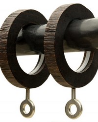 Textured Beech Wood Curtain Rings by   