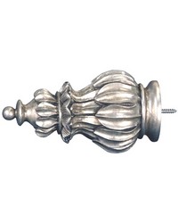 Crown Antique Silver Finial by   
