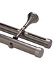 Aria Metal Metal Baton 60in Steel Clip Satin Nickel