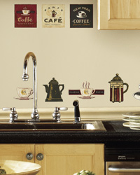 Coffee House Peel  Stick Wall Decals RMK1254SCS by   