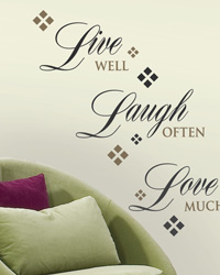 Live Love Laugh Peel  Stick Wall Decals RMK1396SCS by   