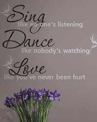 Dance Sing Love Peel  Stick Wall Decals RMK1552SCS by   