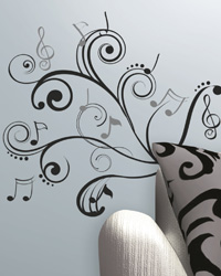 Music Scroll Notes Peel  Stick Wall Decals RMK2083SCS by   