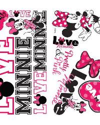 Mickey  Friends - Minnie Loves Pink Peel  Stick Wall Decals RMK2180SCS by   