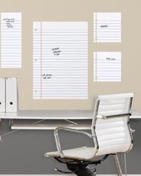 Notebook Paper Dry Erase Peel and Stick Giant Wall Decals RMK2349GM by   