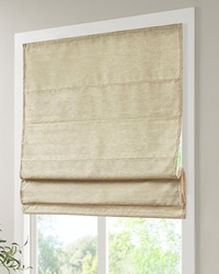 Como Faux Silk Cordless Roman Shade Taupe by   