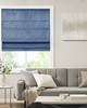 Olliix Como Faux Silk Cordless Roman Shade Blue