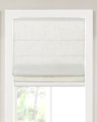 Kyler Linen Blend Light Filtering Cordless Roman Shade White by   