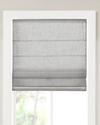 Kyler Linen Blend Light Filtering Cordless Roman Shade Grey by   