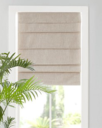 Otis Faux Linen Cordless Total Blackout Roman Shade Natural by   