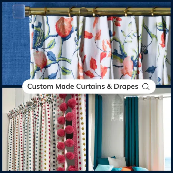 Quote forms and details for curtains and drapes: from pinch pleats, rod pockets to ripplefold and grommet panels. Shop custom crafted draperies.