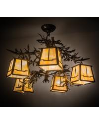 Pine Branch Valley View 5 LT Chandelier 166720 by   