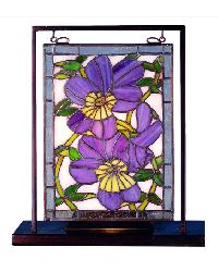 Pansies Lighted Mini Tabletop Window 68409 by   