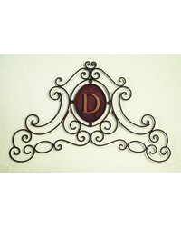 Antique Brown Horztl Monogram Grill by   