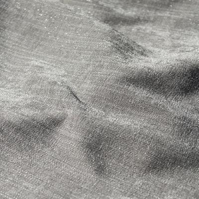 Novel Vance Smoke in Metallic Textures Grey Polyester  Blend Fire Rated Fabric