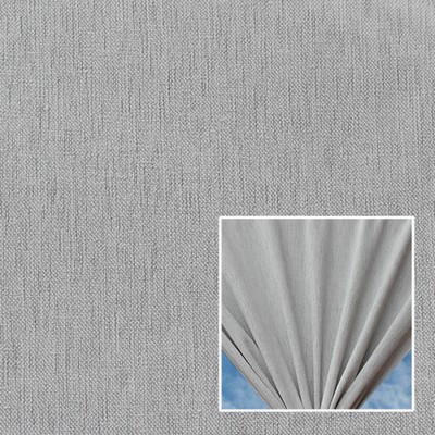 Novel Bliss Platinum in 369 Silver Drapery Polyester  Blend Fire Rated Fabric NFPA 701 Flame Retardant  Flame Retardant Drapery  Faux Linen  Extra Wide Sheer   Fabric
