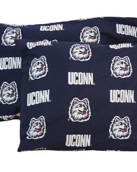 Connecticut Huskies Pillowcase Pair  Solid by   