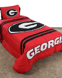 Georgia Bulldogs Reversible 3 Piece Comforter Set Full by   