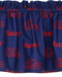 Mississippi Rebels Printed Curtain Valance  84 in  x 15 in  by   