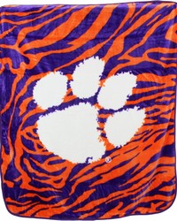 Clemson Tigers Raschel Throw Blanket 50x60 by   