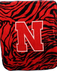 Nebraska Huskers Raschel Throw Blanket 50x60 by   