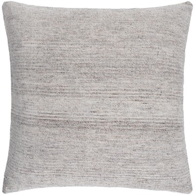 Surya Bonnie Pillow Cover Bonnie BIE001-2222 White Front: 50% Cotton, Front: 50% Wool, Back: 100% Cotton Contemporary Modern Pillows All the Pillows 