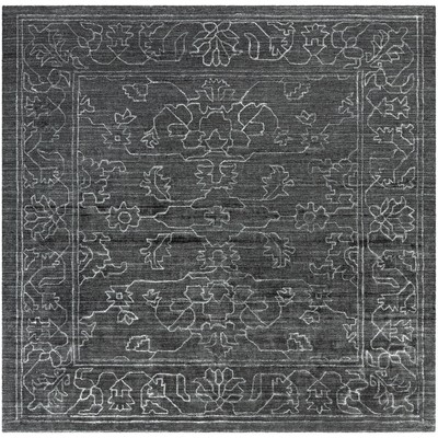 Surya Hightower 8 Square Rug Hightower HTW3002-8SQ Main: 100% Viscose Square Rugs Traditional Rugs Floral Area Rugs 