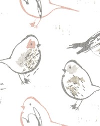 Bird Toile Blush Slub Canvas by   