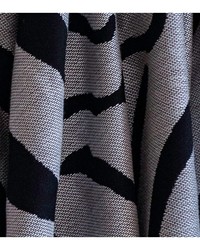 Zebra Natural Black 48x60  Throw Blanket by   