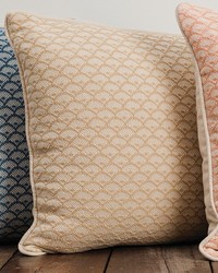 Scalloped Tan  21 Pillow by   