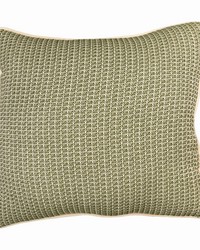 Zig Zag Green  21 Pillow by   