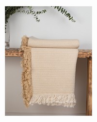 Dotted Diamond Natural Throw by   