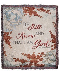 Be Still And Know 50x60 Woven Throw by   