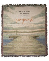 Give You Rest 50x60 Woven Throw by   