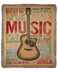 Music 50x60 Tapestry Throw by   