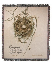 Nest Every Good And Perfect Gift 50x60 Throw by   