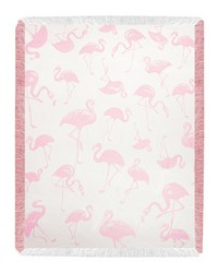 Pink Flamingo Toss 48x60 Ray Throw by   